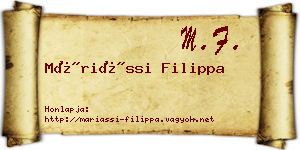 Máriássi Filippa névjegykártya